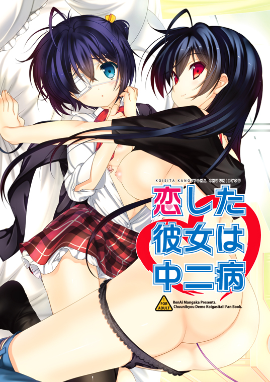 takanashi rikka and takanashi touka (chuunibyou demo koi ga shitai!) drawn by naruse_hirofumi
