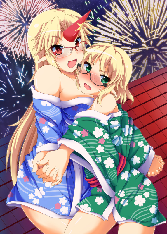 mizuhashi parsee and hoshiguma yuugi (touhou) drawn by ikue_fuuji