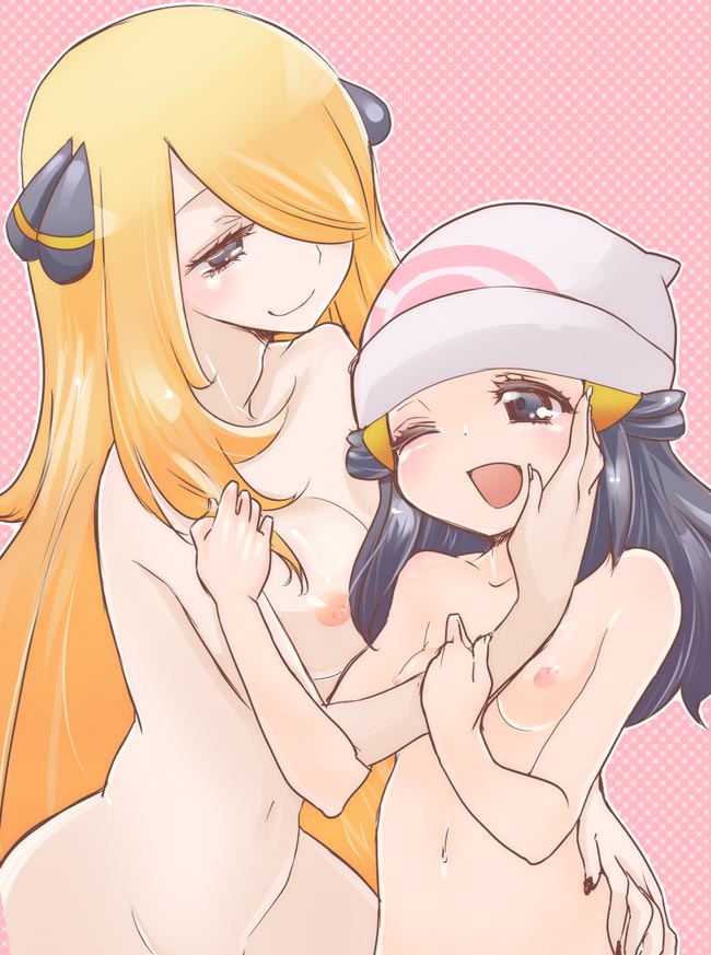 dawn and cynthia (pokemon and 1 more) drawn by chorimokki