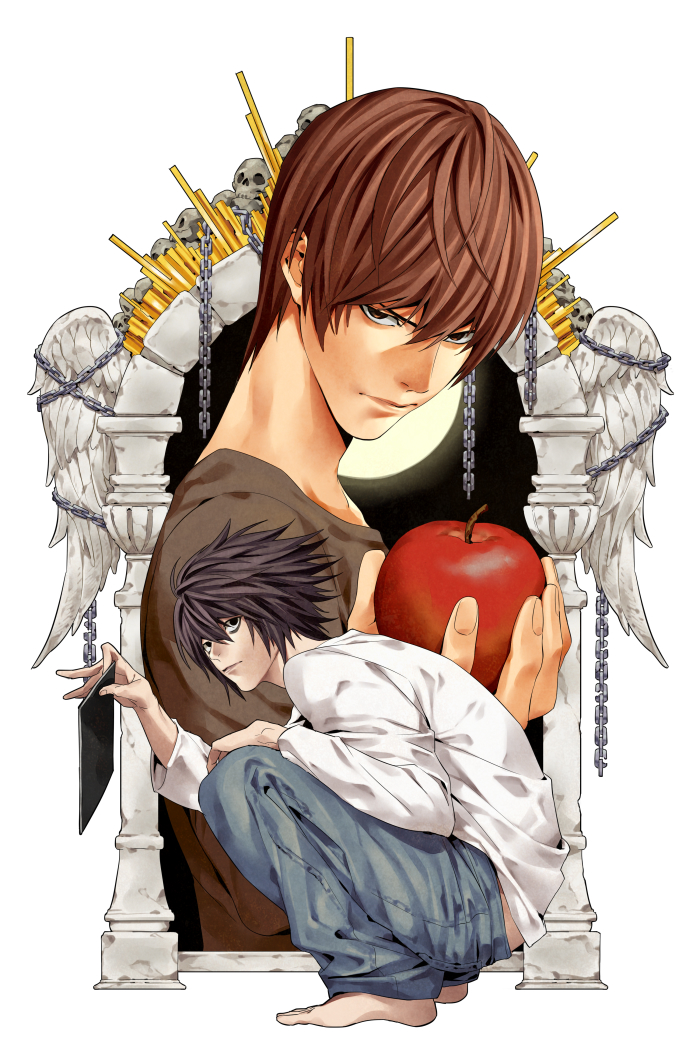 yagami light and l (death note) drawn by talgi