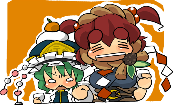 shiki eiki and onozuka komachi (touhou) drawn by kawanabe