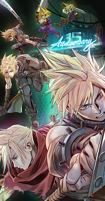 cloud strife (final fantasy and 4 more) drawn by roberto_ferrari