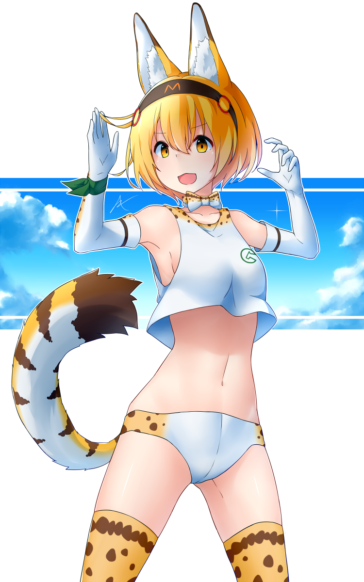 serval (kemono friends and 1 more) drawn by vicgt005