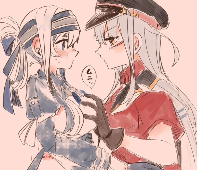 gangut, kamoi, gangut dva, and kamoi kai bo (kantai collection) drawn by itomugi-kun