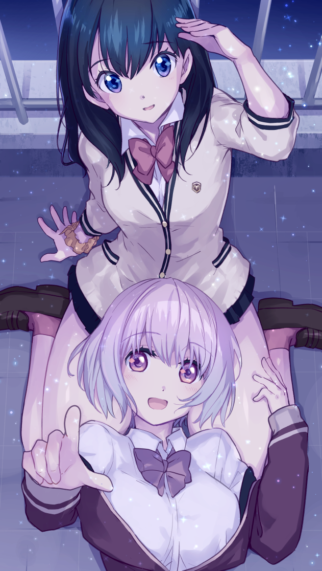 takarada rikka and shinjou akane (gridman universe and 1 more) drawn by niina_ryou