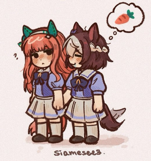 silence suzuka and special week (umamusume) drawn by t4yl0r712