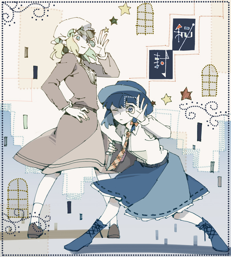 usami renko and maribel hearn (touhou) drawn by asahi_(uwa)
