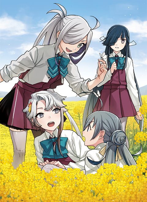 kiyoshimo, asashimo, hayashimo, akishimo, and asashimo kai ni (kantai collection) drawn by fujikawa