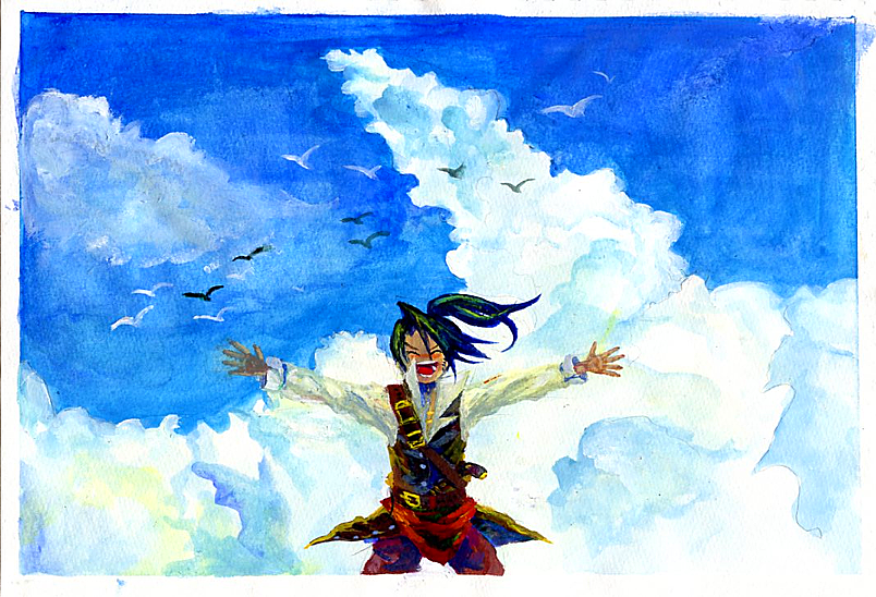 pirate and pirate 3 (sekaiju no meikyuu and 1 more) drawn by n_sonota