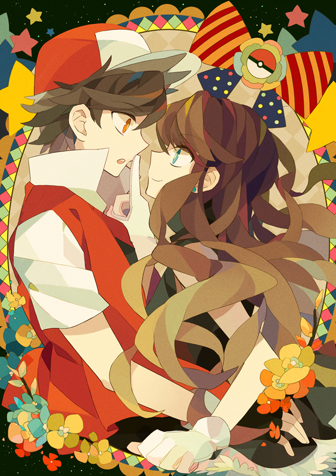 red and green (pokemon and 1 more) drawn by joycejiang