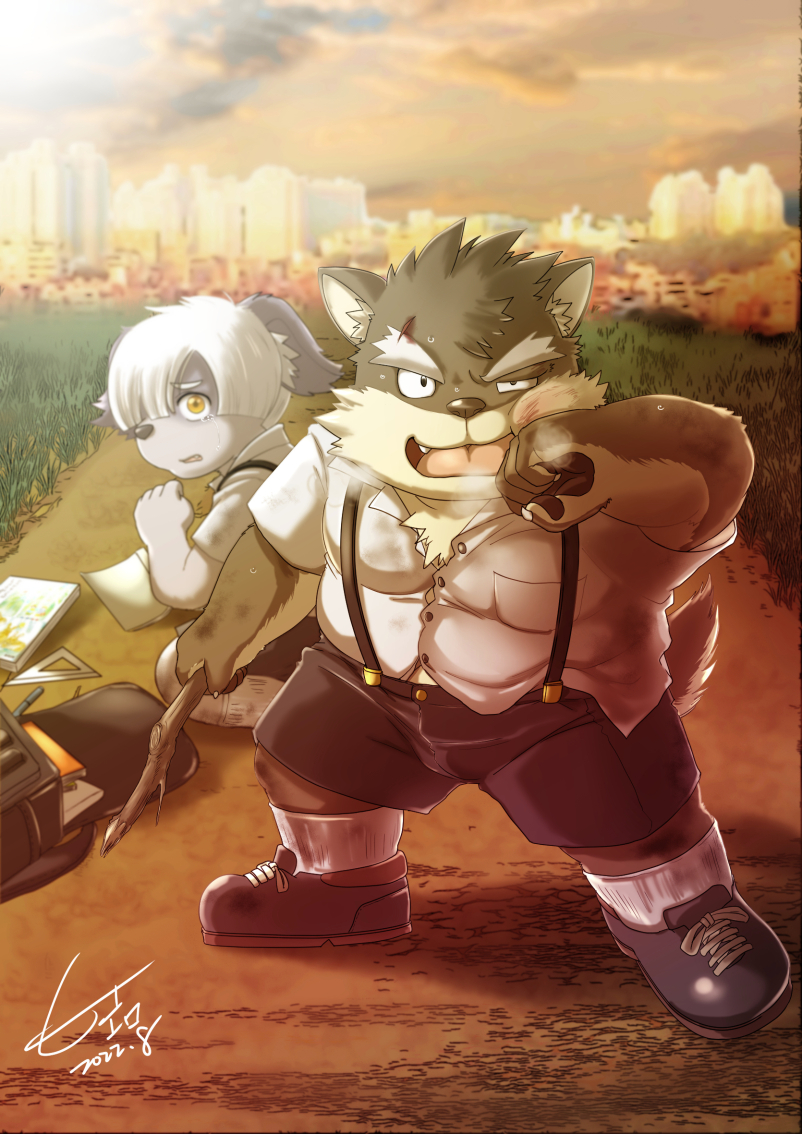 moritaka and yoshito (tokyo afterschool summoners) drawn by hikoero777