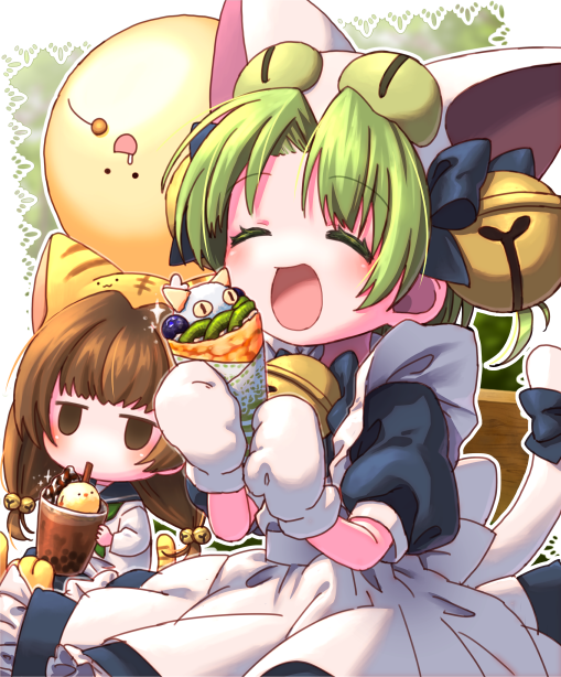 dejiko, puchiko, and gema (di gi charat) drawn by nonaka_hako