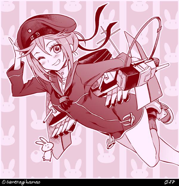 sazanami and z3 max schultz (kantai collection) drawn by sumeragi_hamao