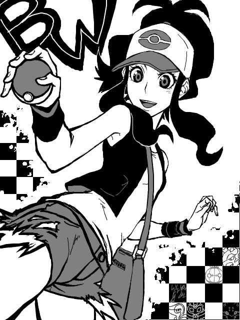 hilda (pokemon and 1 more) drawn by kokutai