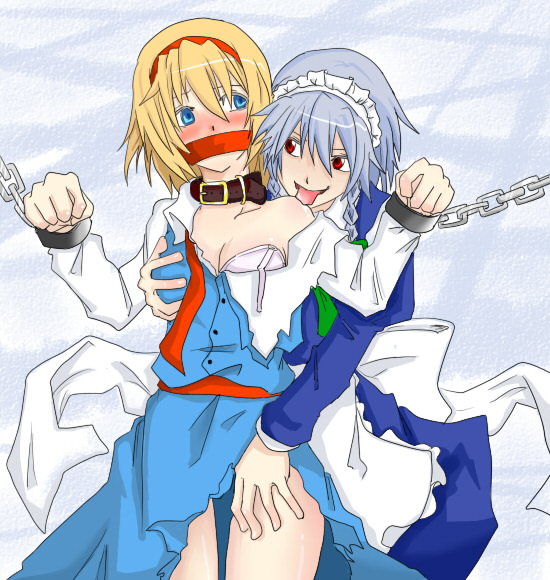 izayoi sakuya and alice margatroid (touhou) drawn by sen'yuu_yuuji