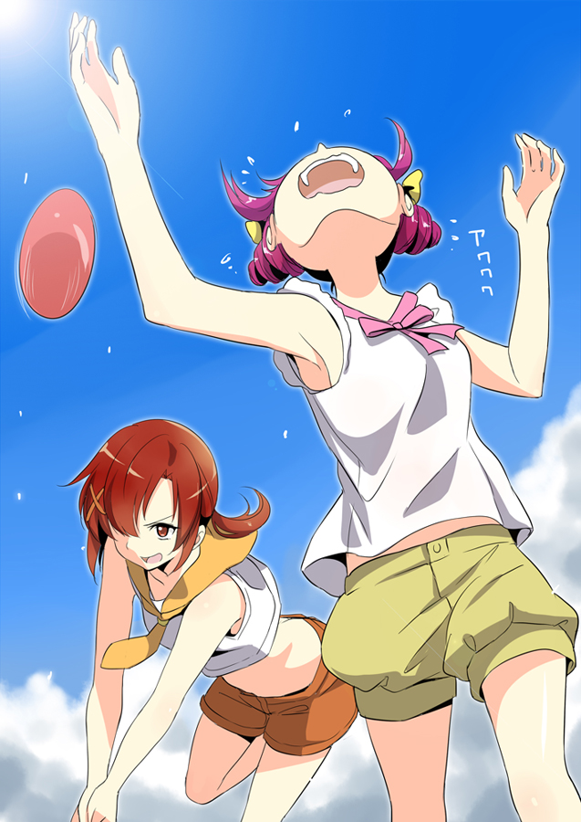 hino akane and hoshizora miyuki (precure and 1 more) drawn by taromarun