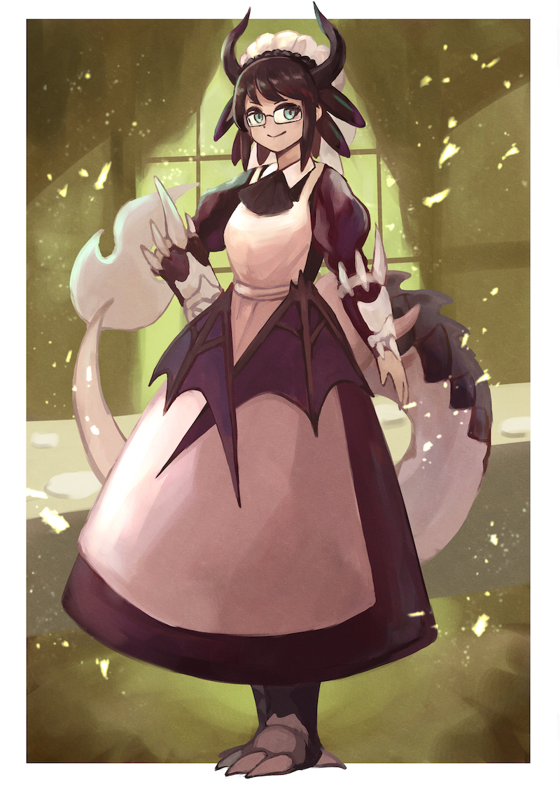 house dragonmaid (yu-gi-oh!) drawn by ishii_(young-moon)