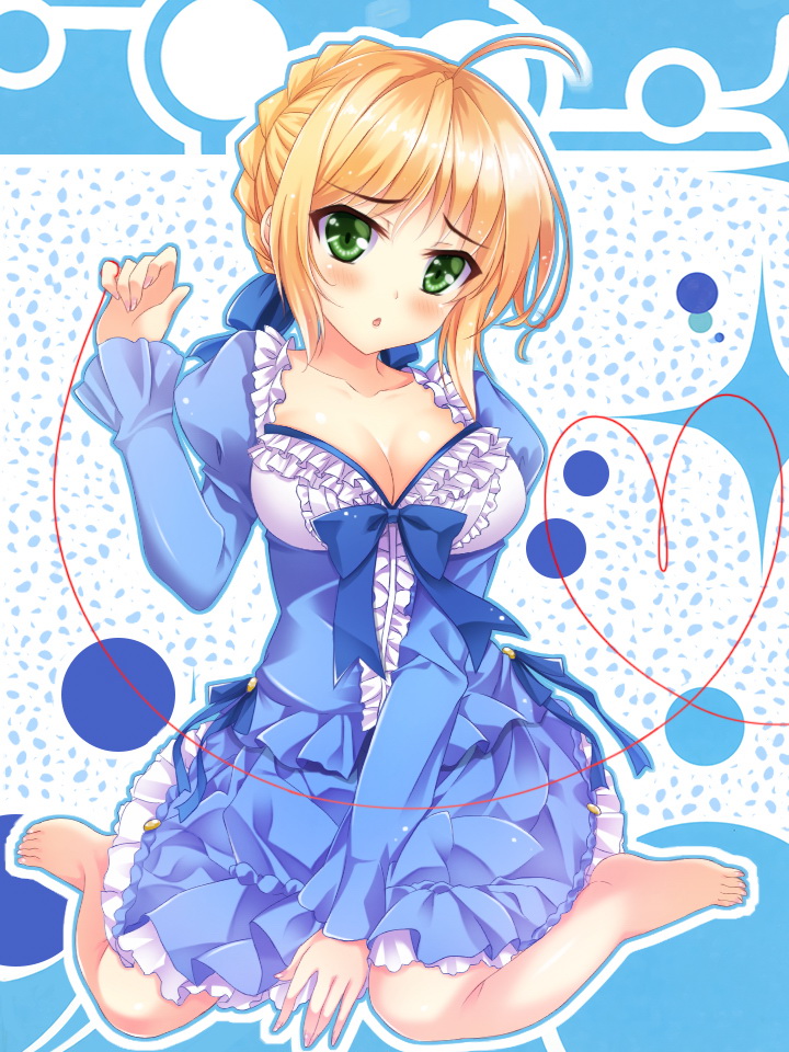 artoria pendragon and saber (fate and 1 more) drawn by feijitian