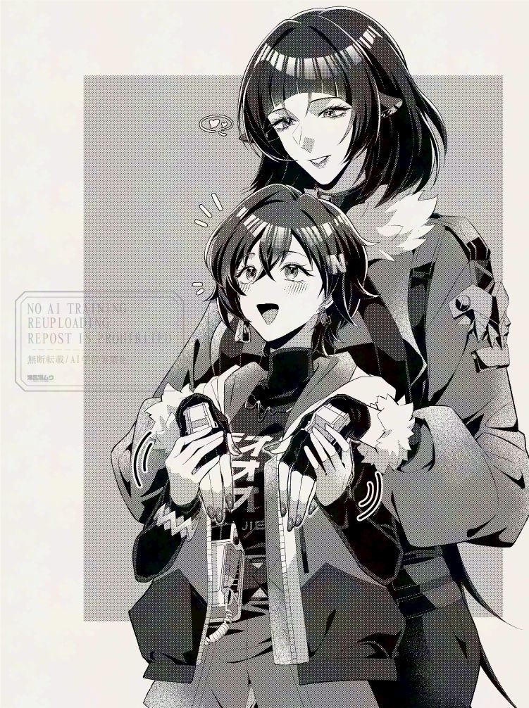 belle and jane doe (zenless zone zero) drawn by muutsurose