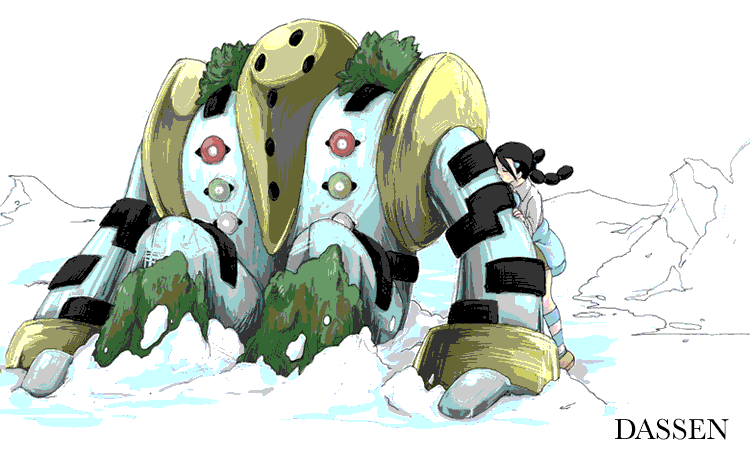 candice and regigigas (pokemon and 1 more) drawn by dassen and taoru_(t_kiji)