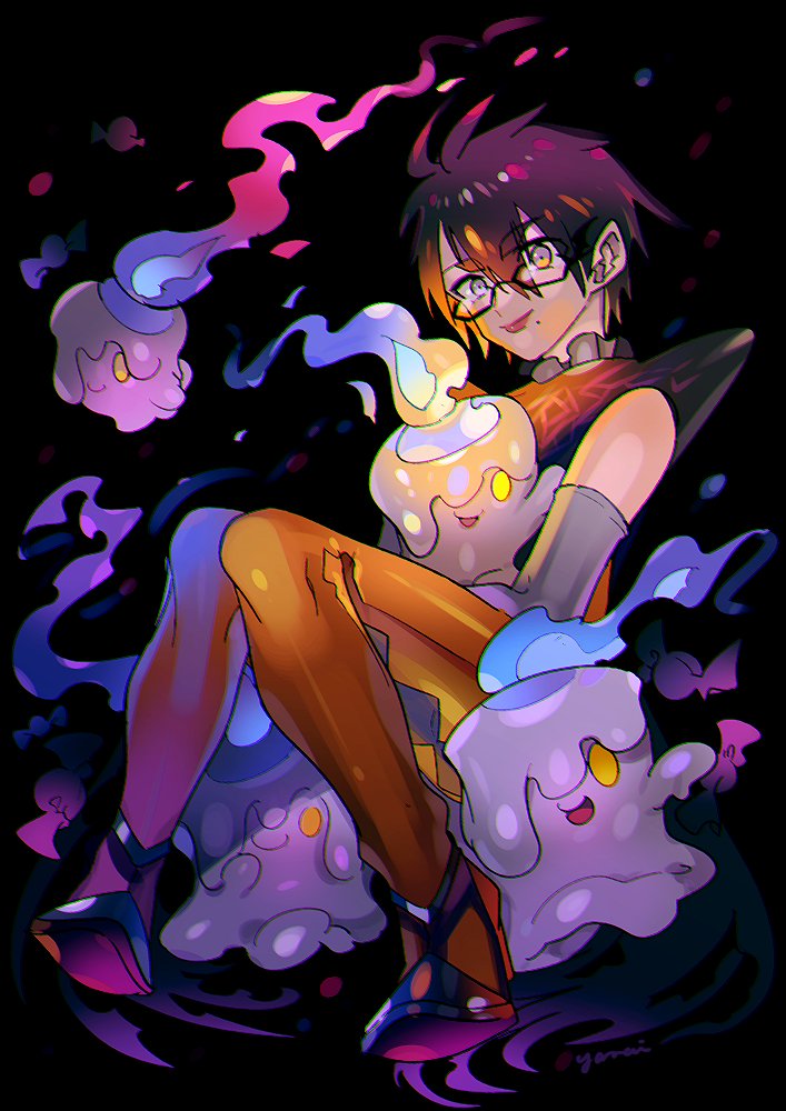 bayonetta and litwick (pokemon and 3 more) drawn by yasaikakiage
