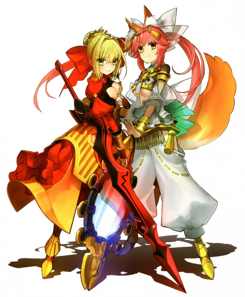tamamo, nero claudius, tamamo no mae, and amaterasu (fate and 2 more) drawn by wada_arco
