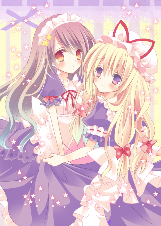 yakumo yukari and hijiri byakuren (touhou) drawn by hashimo_yuki