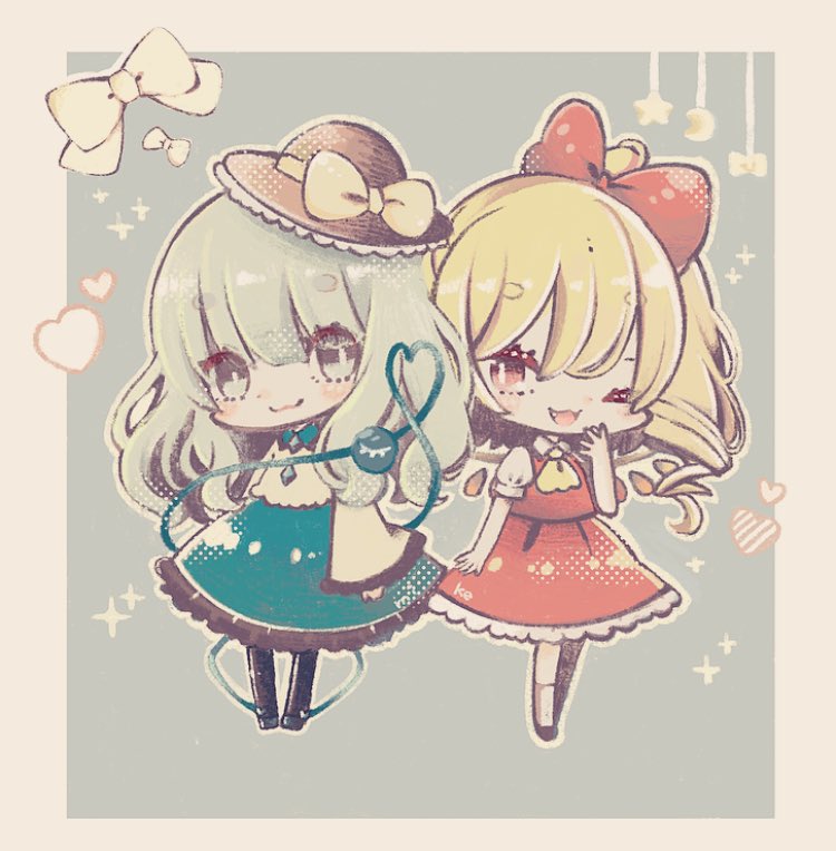 flandre scarlet and komeiji koishi (touhou) drawn by mike_(mikeneko)