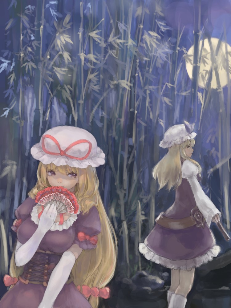yakumo yukari and watatsuki no toyohime (touhou) drawn by masuchi