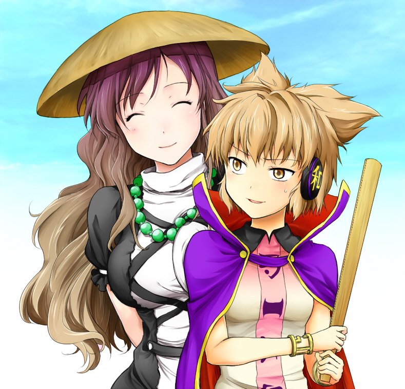 hijiri byakuren and toyosatomimi no miko (touhou) drawn by yatsuhashi_kyouto