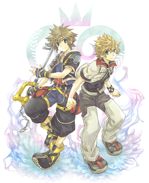 sora and roxas (kingdom hearts and 1 more) drawn by shichimiso