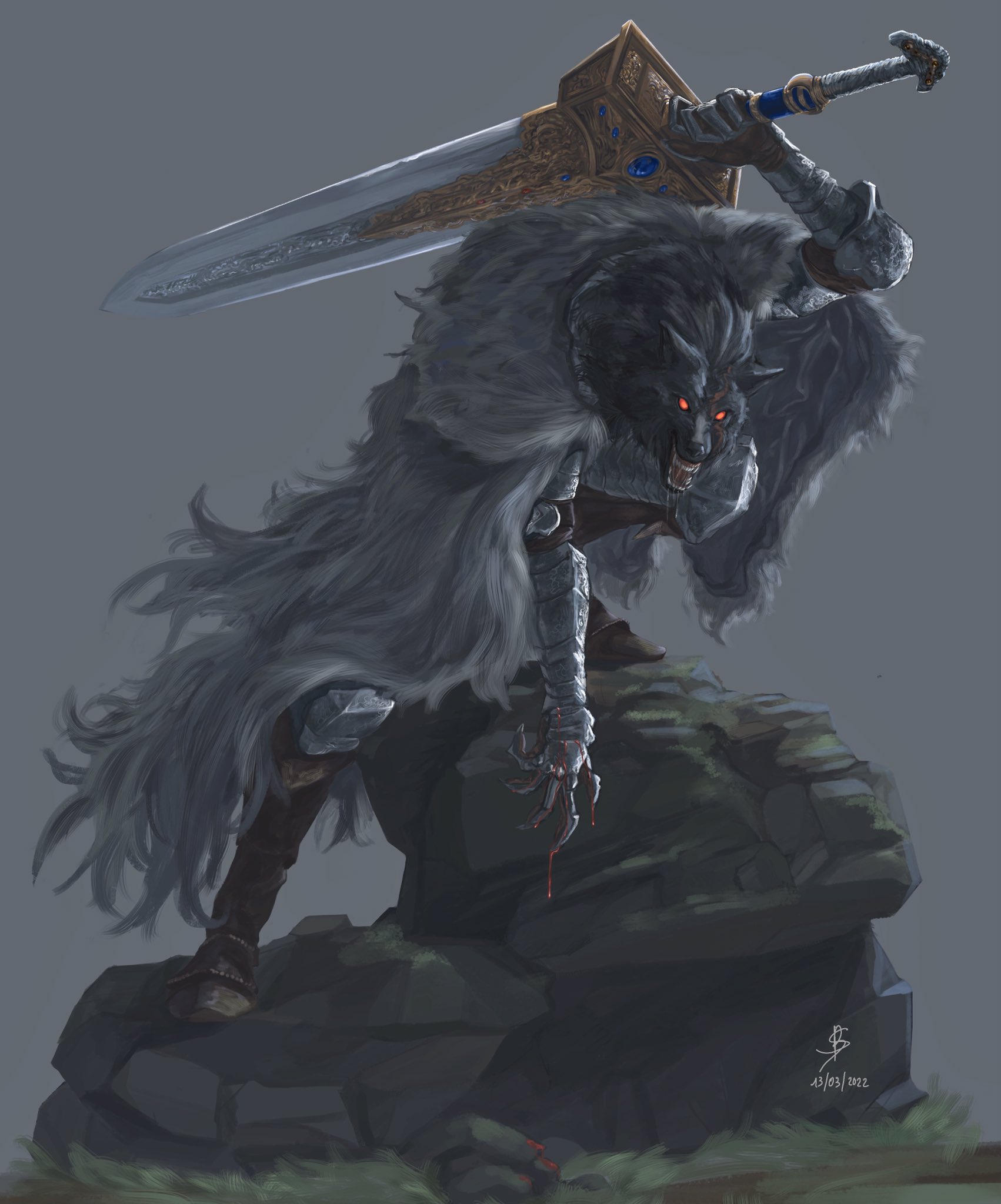 blaidd the half-wolf (elden ring) drawn by stormriderart ...