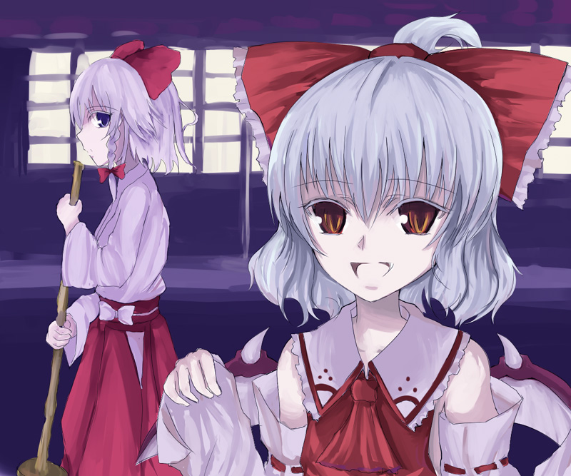 hakurei reimu, remilia scarlet, and izayoi sakuya (touhou) drawn by interstellar