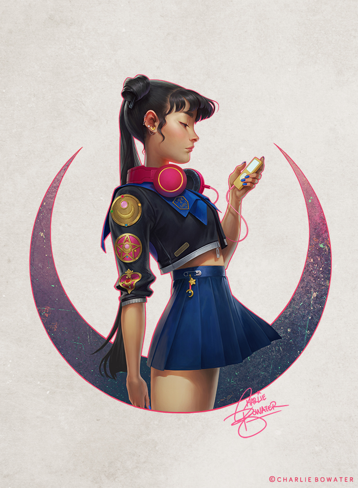 tsukino usagi (bishoujo senshi sailor moon) drawn by charlie_bowater
