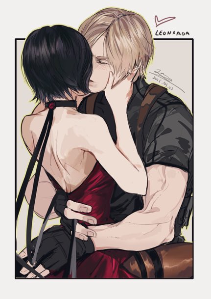 leon s. kennedy and ada wong (resident evil and 1 more) drawn by meow_(cindy738)