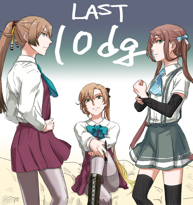 akigumo, asagumo, and kazagumo (kantai collection) drawn by sebas_murasaki