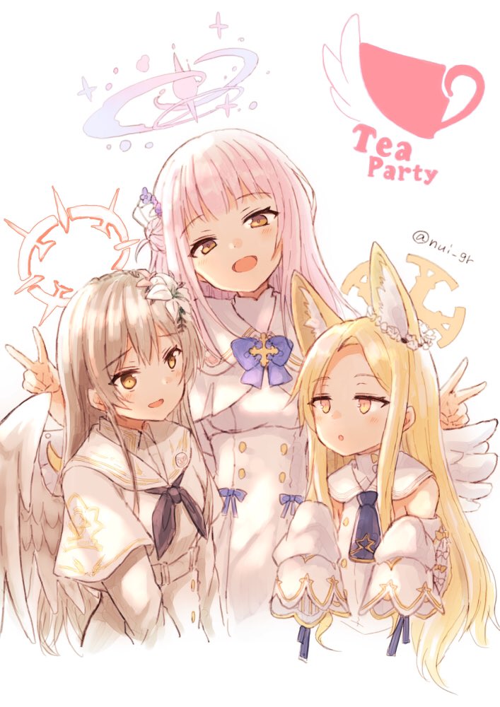 mika, seia, and nagisa (blue archive) drawn by inui_nagi