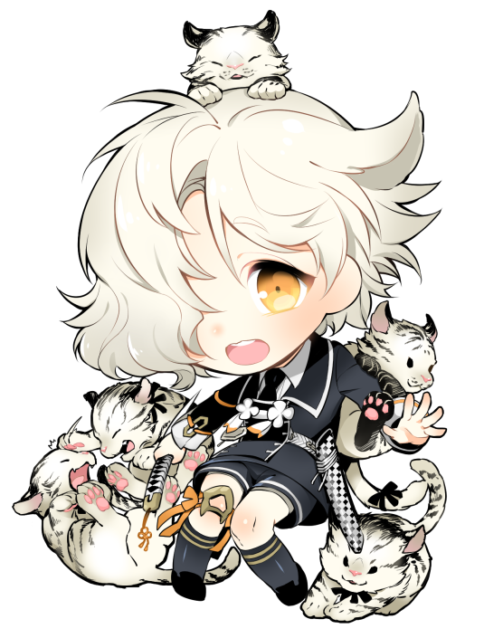 gokotai and gokotai's tigers (touken ranbu) drawn by soul_(tamashii)