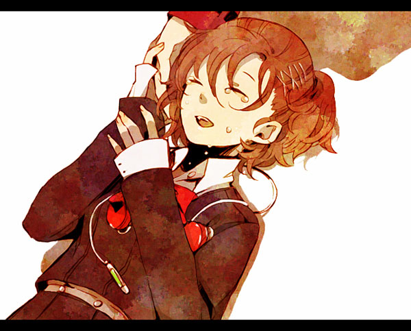 shiomi kotone and aragaki shinjirou (persona and 2 more) drawn by canary000