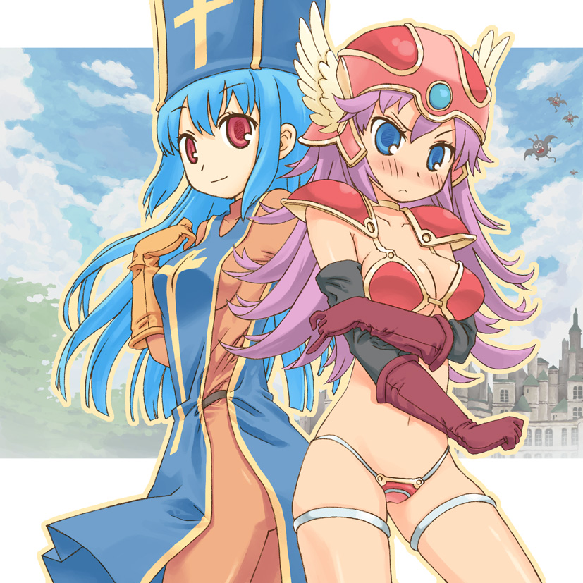 warrior and priest (dragon quest and 1 more) drawn by buntan