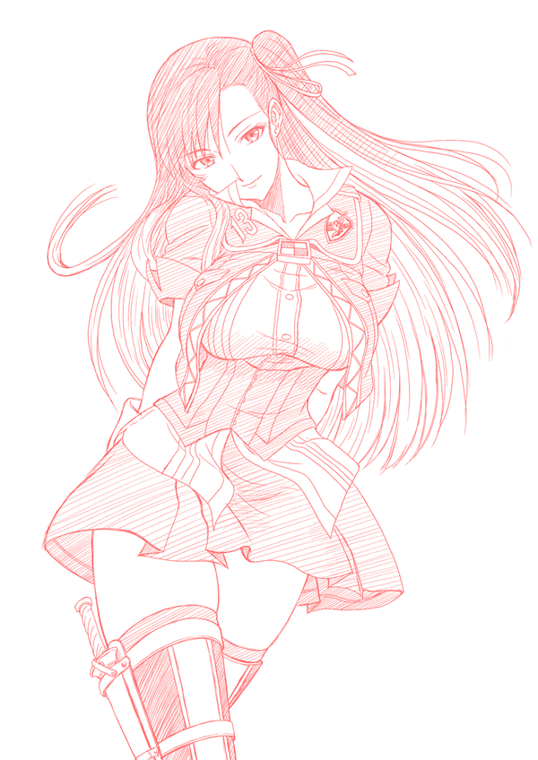 riela marcellis (senjou no valkyria and 1 more) drawn by misnon_the_great