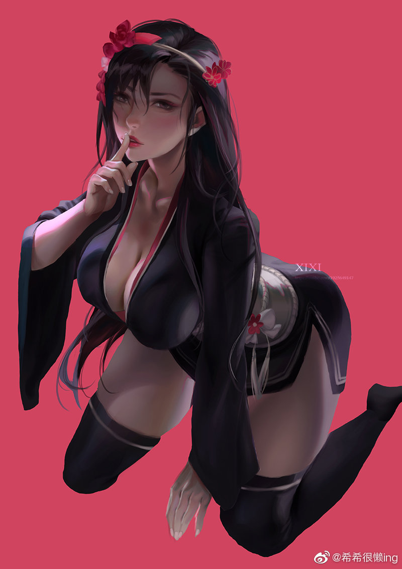 tifa lockhart (final fantasy and 2 more) drawn by xixi_(xixihenlan_ing)
