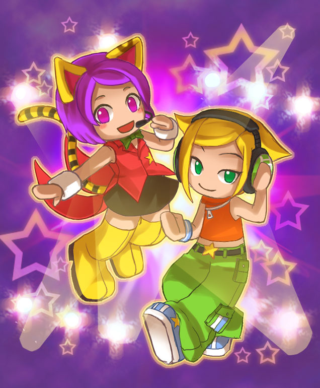 dj candy and mc emi (mysims) drawn by mirai_(mirai8)