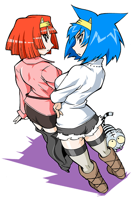 benga ru, amu ru, and shiro kotora (toranoana and 1 more) drawn by mukku_(mook-tv)