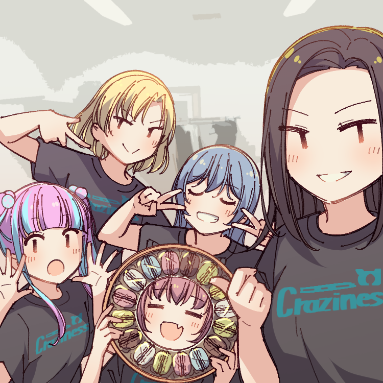 tamade chiyu, nyubara reona, wakana rei, asahi rokka, sato masuki, and 5 more (bang dream!) drawn by ayasaka