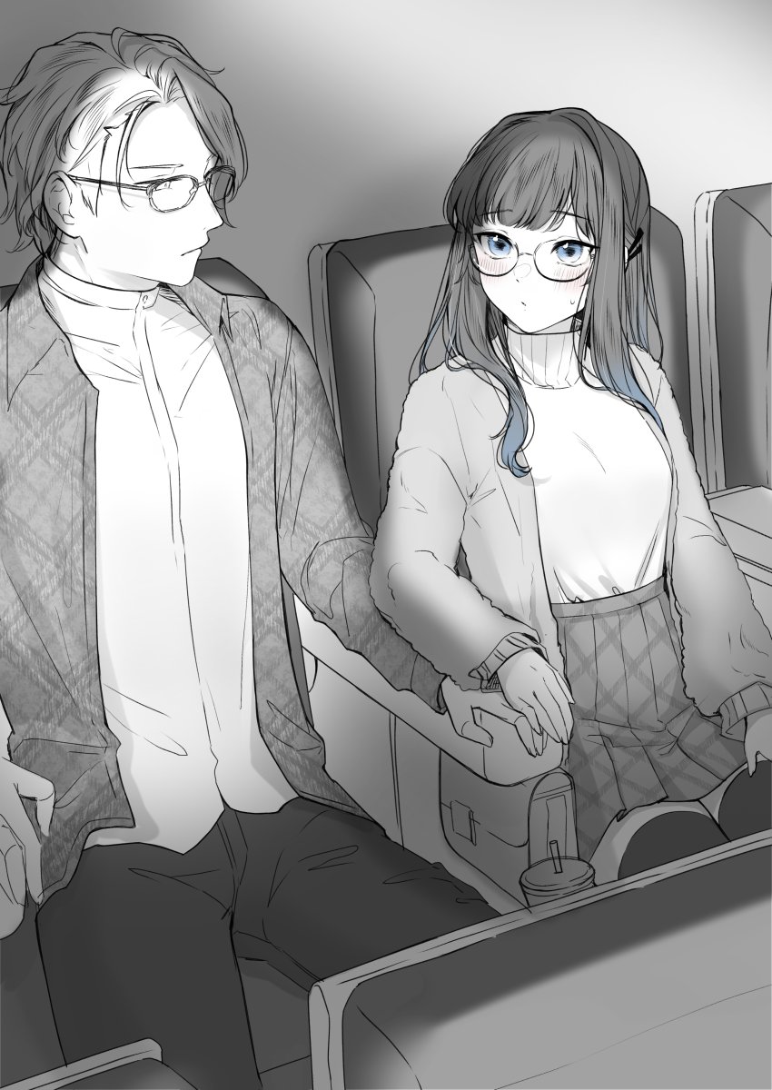 nadeshiko and youta (original) drawn by carrot_(robosquat)