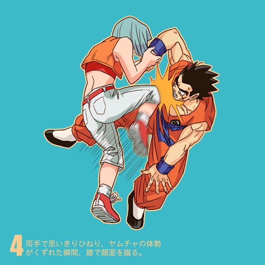 bulma and yamcha (dragon ball and 1 more) drawn by origami_(red)