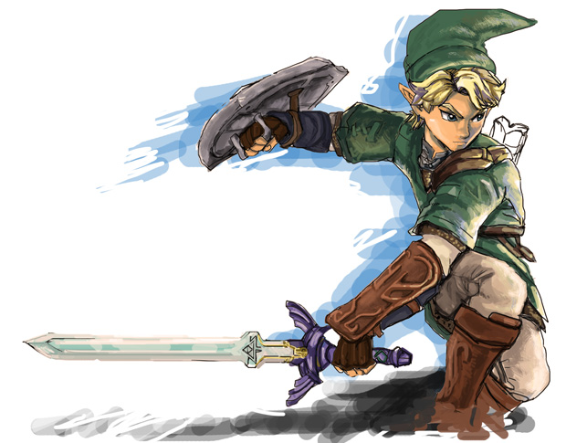link (the legend of zelda and 1 more) drawn by ikumiplus