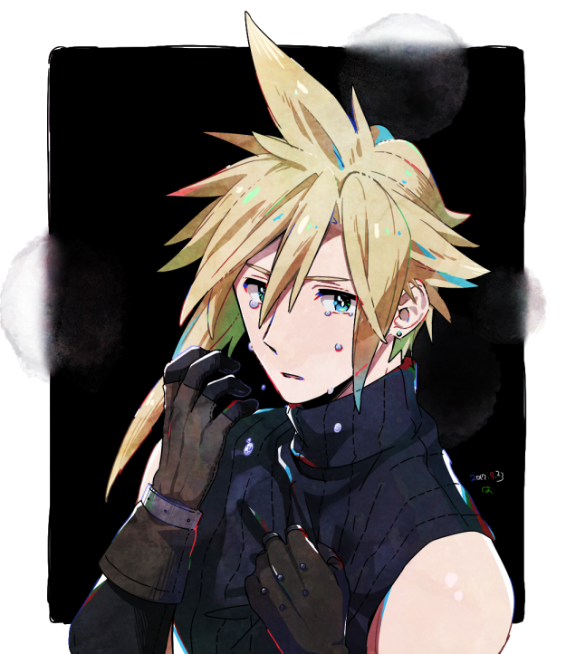 cloud strife (final fantasy and 1 more) drawn by krudears