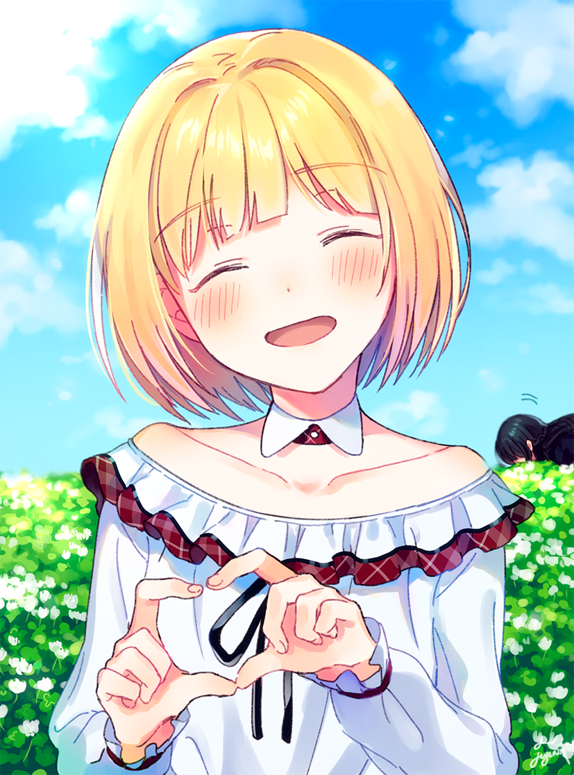 tsukino mito and suzuya aki (nijisanji) drawn by fuji_fujino